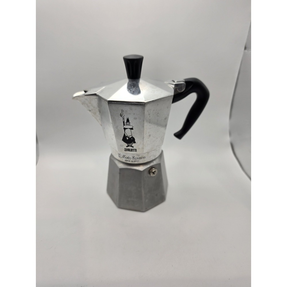 Used Bialetti Moka Express Coffee Maker - 6 Cup - Silver